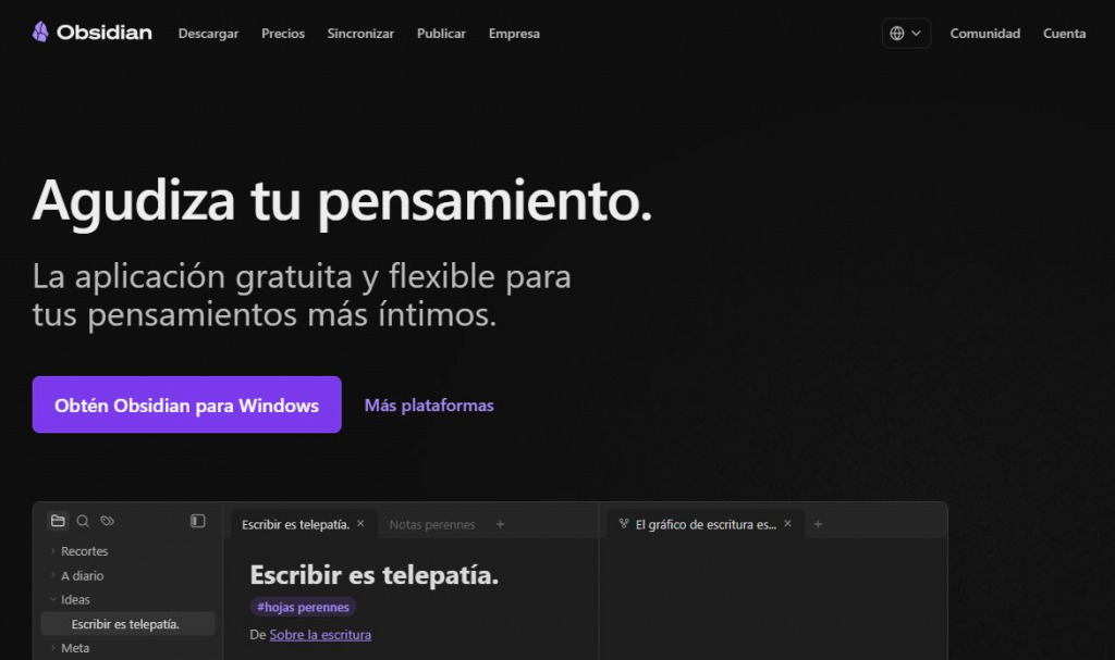 Obsidian para crear tus propios mapas mentales de conocimiento