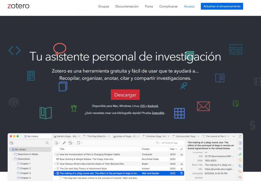 Zotero y la gestión bibliográfica profesional